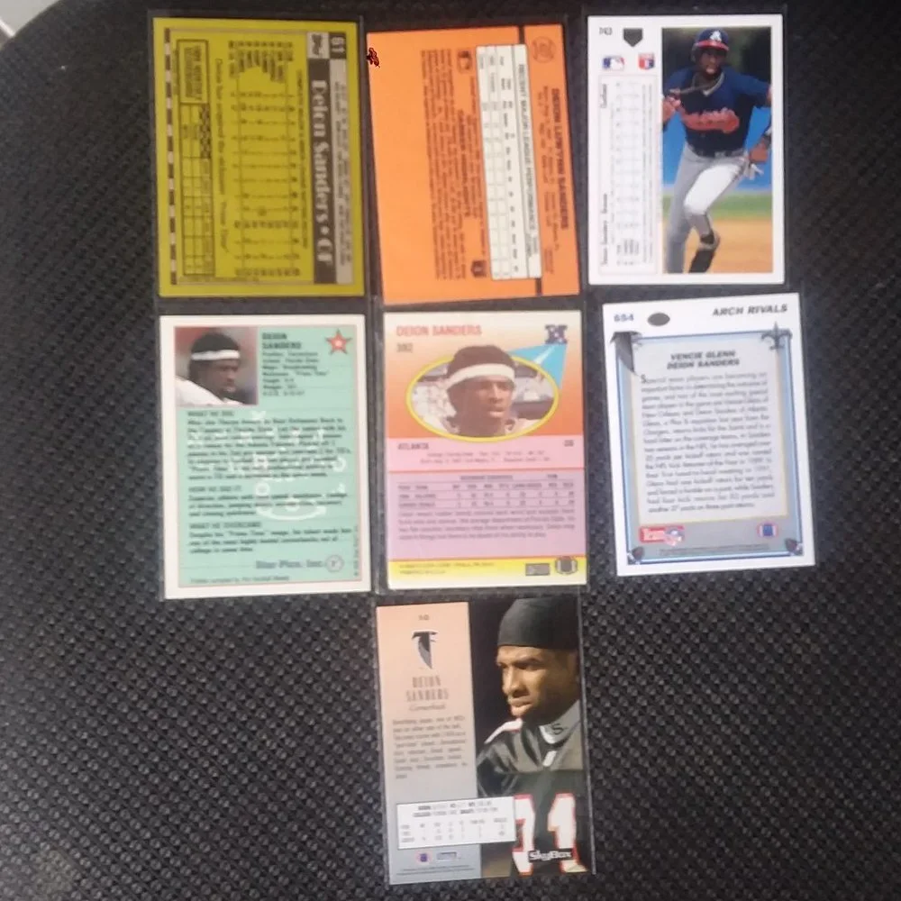 Deion Sanders 7x Card Lot (Rookies,FSU,Multisports)
